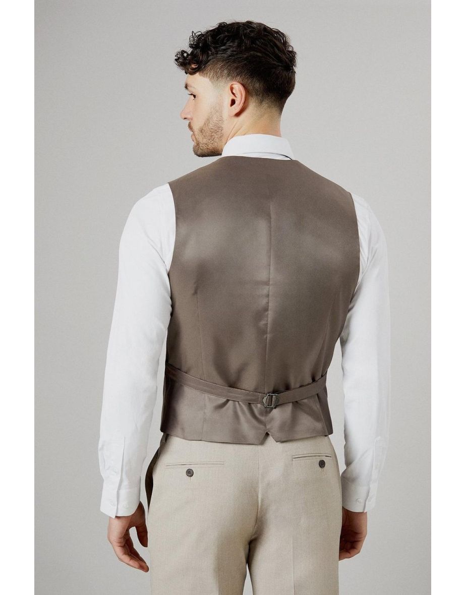 Neutral Textured Waistcoat - 2