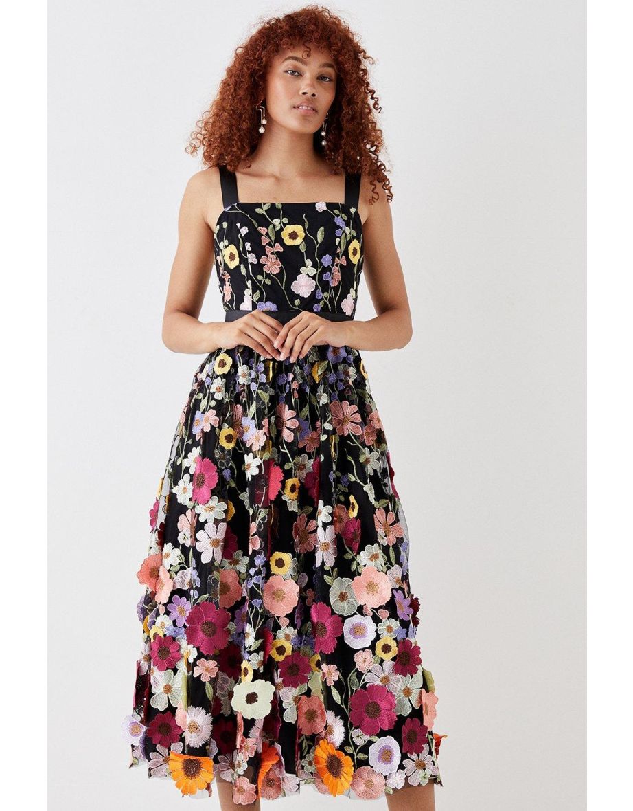 Coast black 2025 floral dress