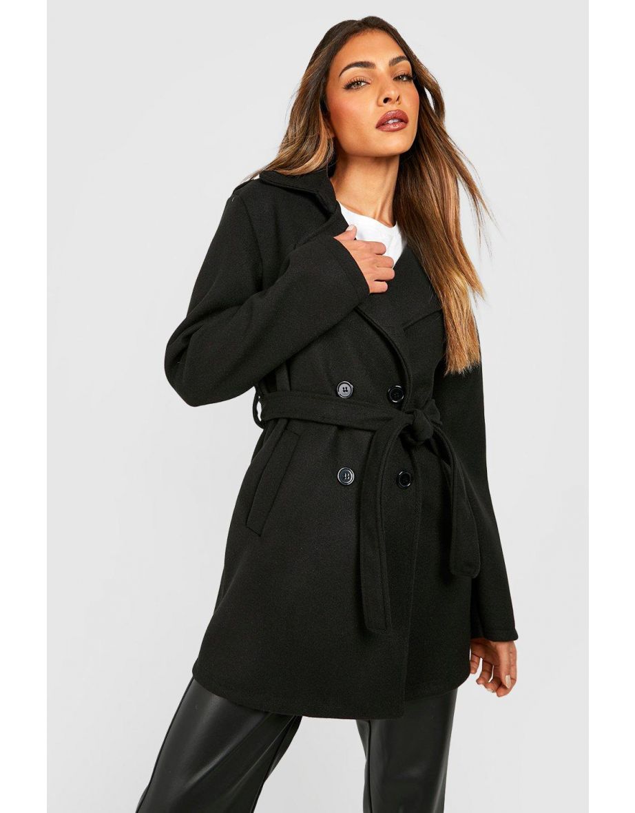 Belted wool sales look trench