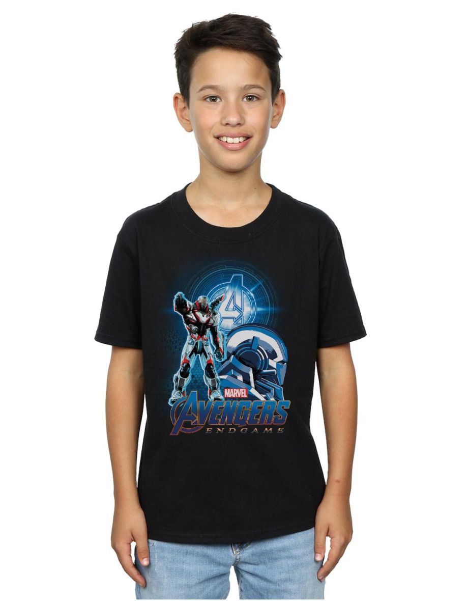 Shop Marvel Boys Avengers Endgame War Machine Team Suit T Shirt Black Online in Qatar VogaCloset