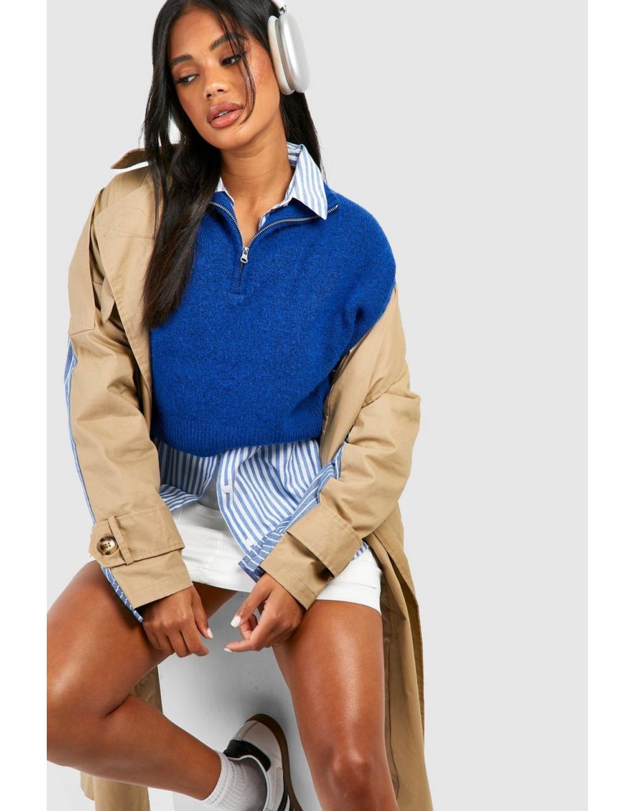 Half zip 2025 crop jumper