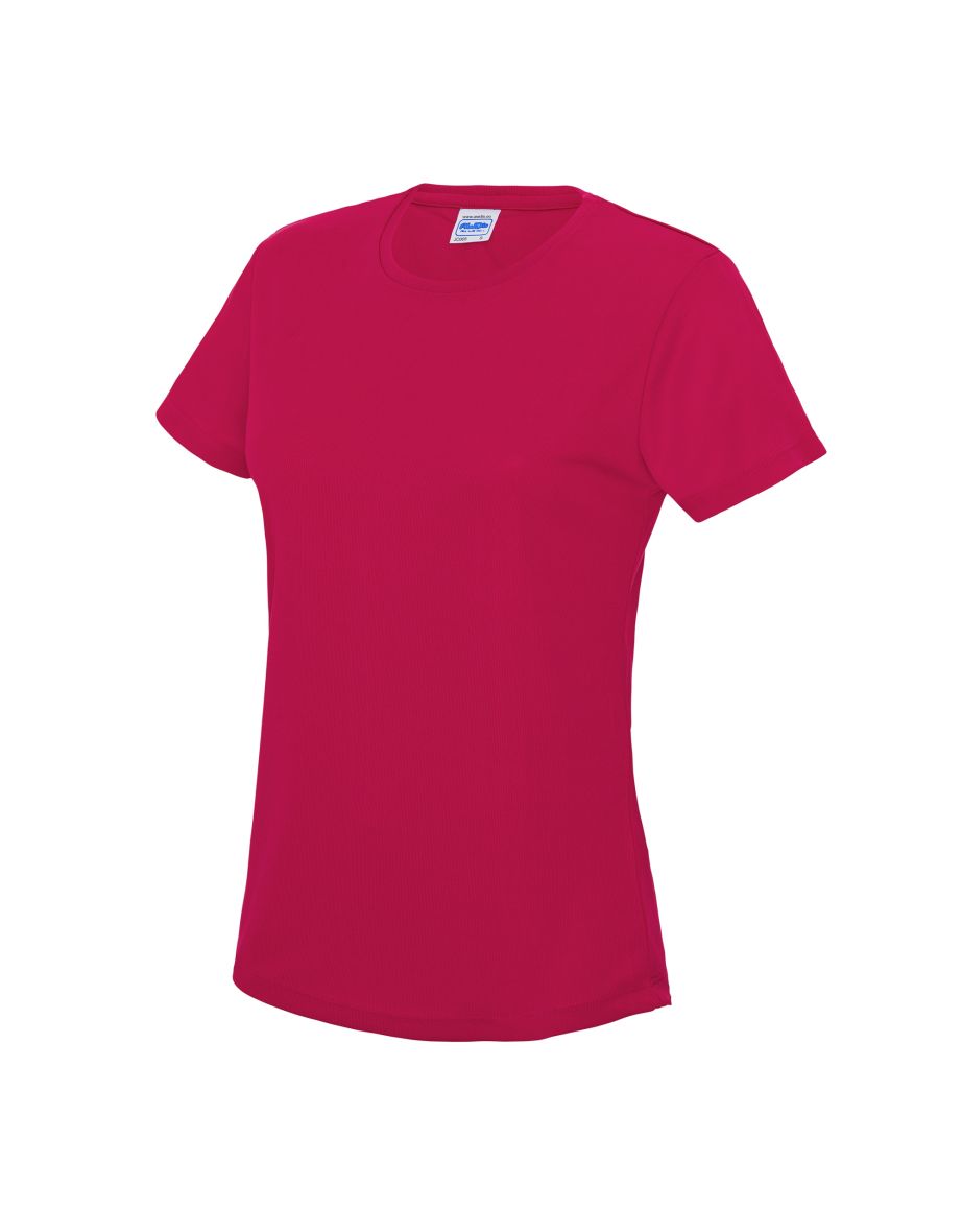 AWDis Just Cool Womens/Ladies Sports Plain T-Shirt - Hot Pink