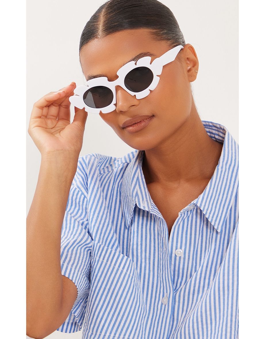 White flower sunglasses cheap