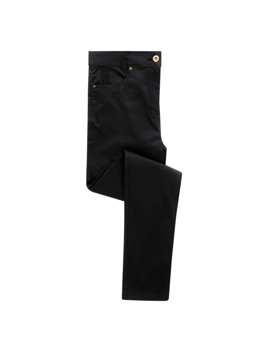 Premier Womens/Ladies Performance Chinos - Black