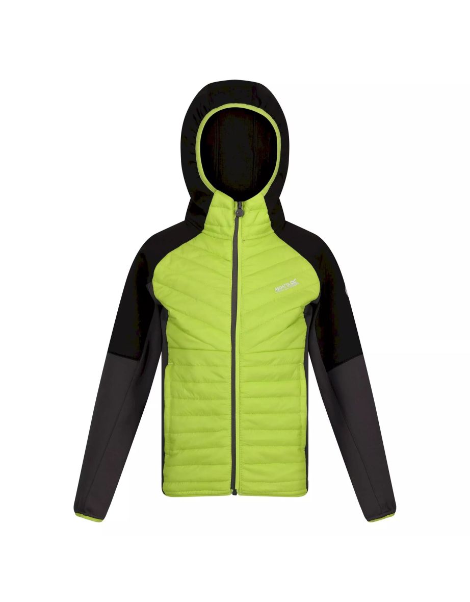 Regatta Childrens/Kids Kielder Hybrid VI Jacket - Bright Kiwi/Dark Grey