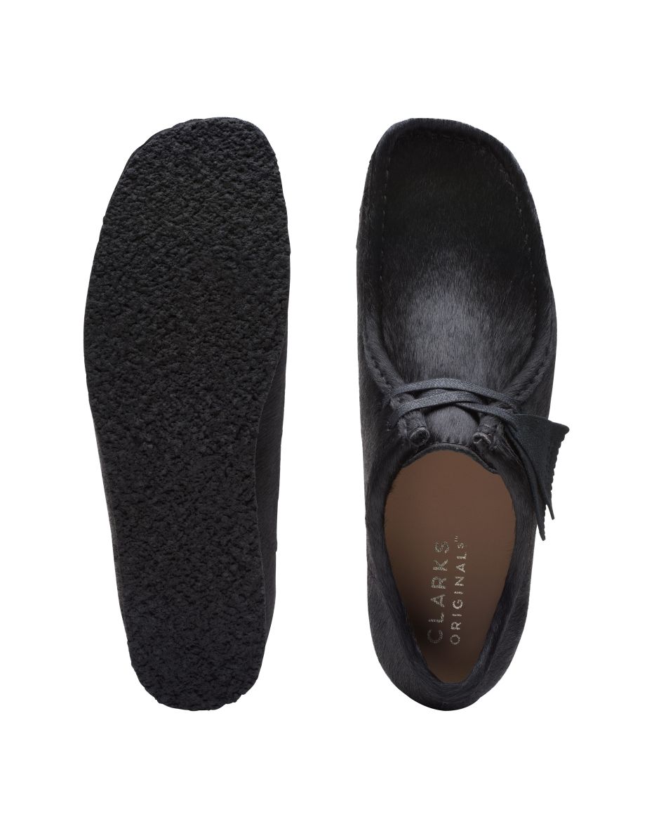 Men's Clarks Originals Wallabee Shoes in Black - 6