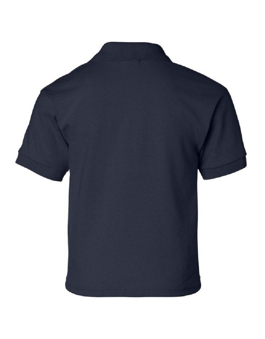 Gildan DryBlend Childrens Unisex Jersey Polo Shirt (Pack Of 2) - Navy - 1