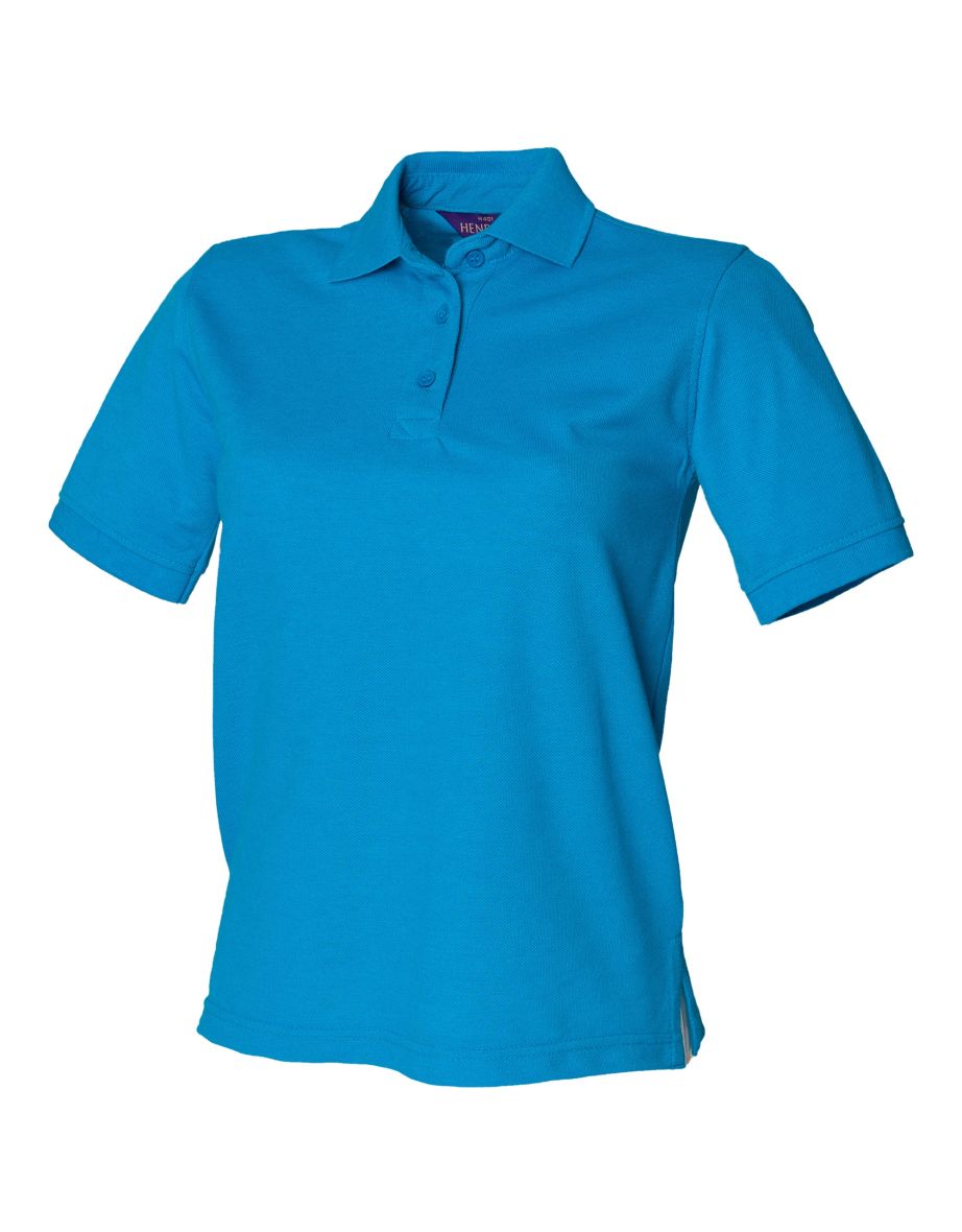 Henbury Womens/Ladies 65/35 Polo Shirt - Sapphire Blue