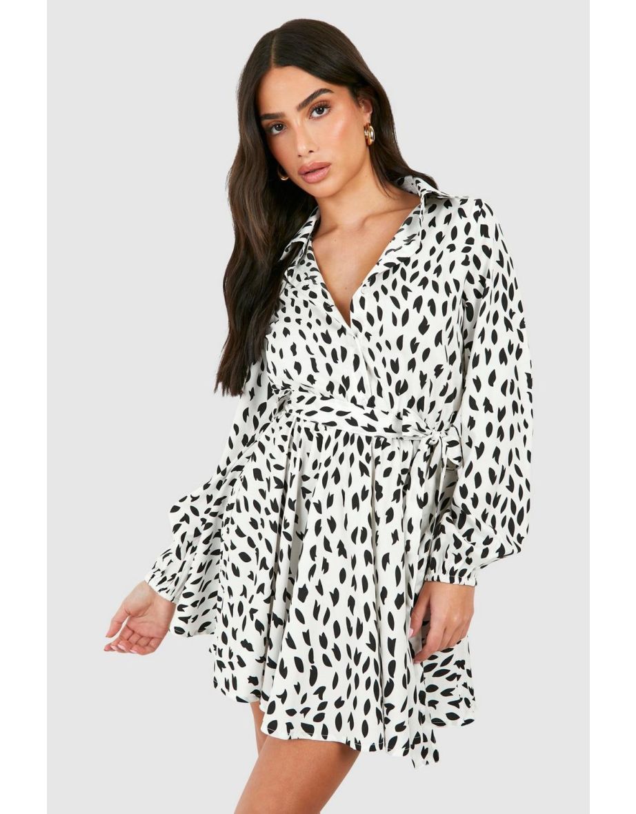 Oasis smudge print skater dress store