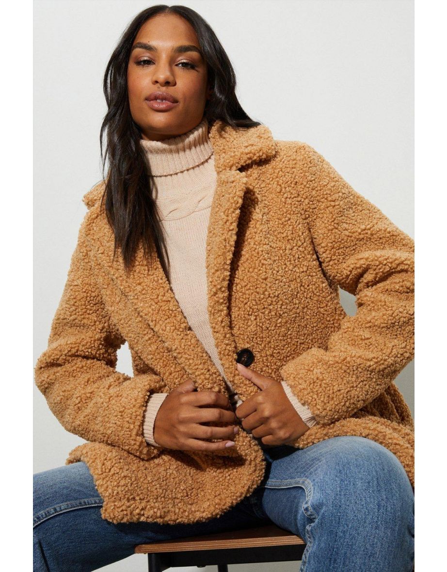 Dorothy perkins teddy bear coat store