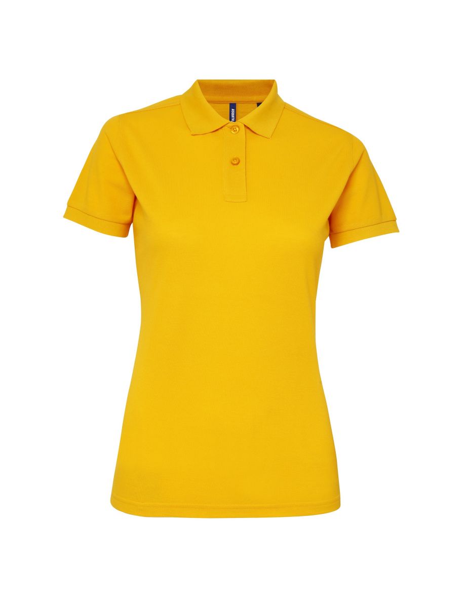 Asquith & Fox Womens/Ladies Short Sleeve Performance Blend Polo Shirt - Sunflower