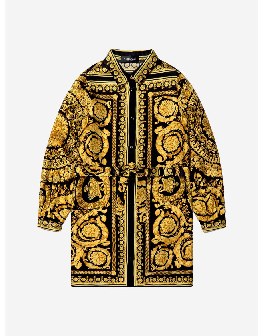 Girls Baroque Print Shirt Dress