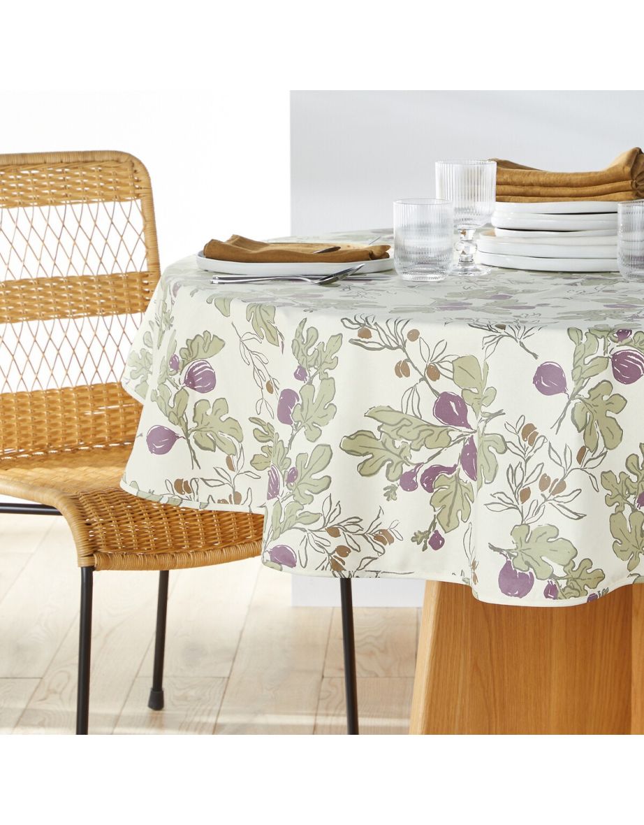 Dogliani Soft-Touch 100% Coated Cotton Round Tablecloth