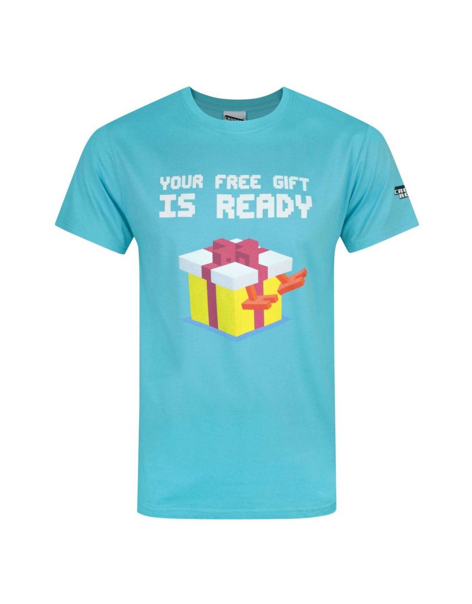 Crossy Road Mens Official Free Gift Short Sleeved T-Shirt - Vivid Blue