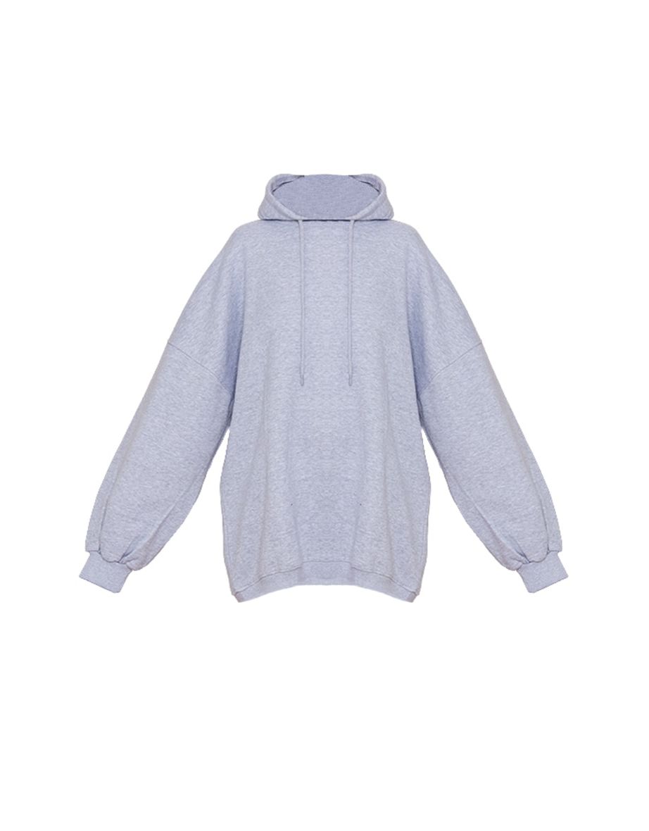 Grey Column Mini Jumper Dress with Long Sleeve - 4