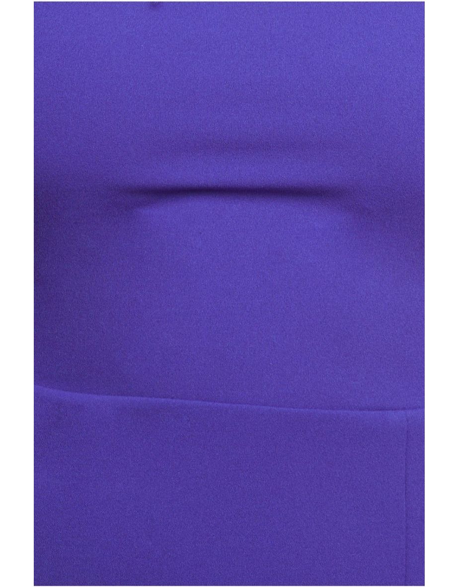 Goddiva Feather Boobtube Midi Dress - Purple - 3