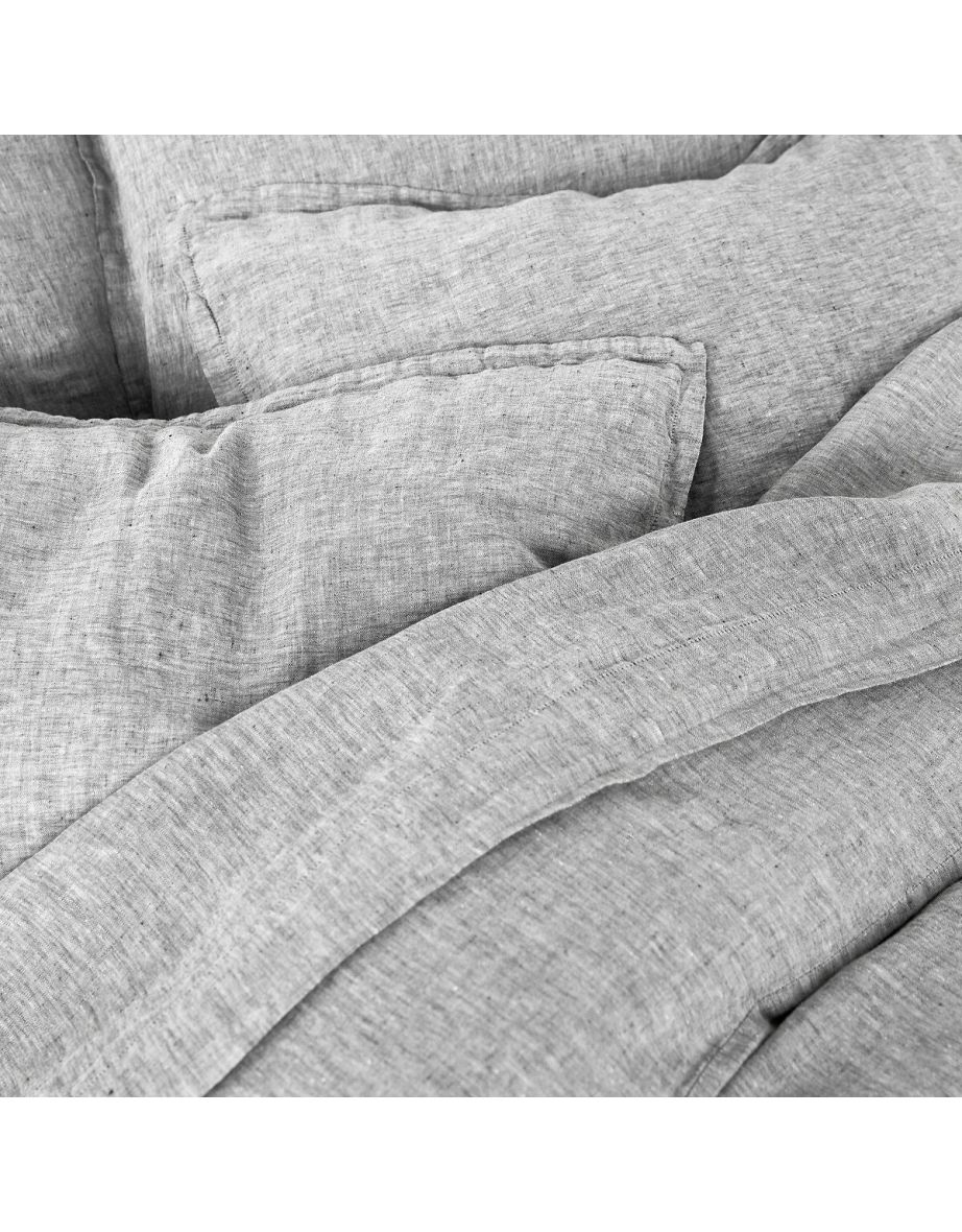 35cm High 100% Washed Linen Fitted Sheet - 3