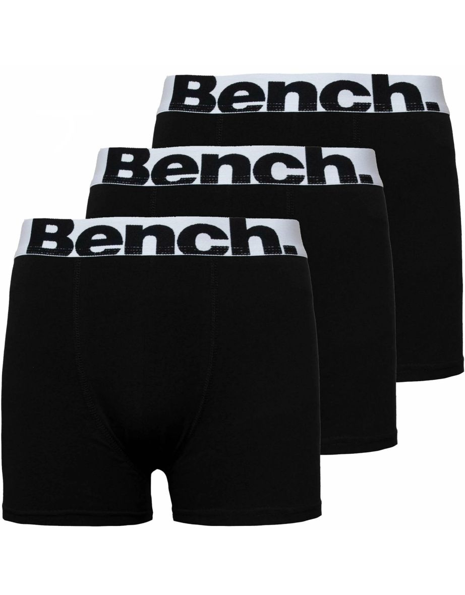 Bench Mens Newham 3 Pack Elasticated Underwear Boxers Boxer Shorts Multi