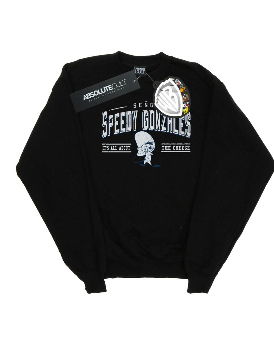 Looney Tunes Boys Speedy Gonzales All About Cheese Sweatshirt - Black