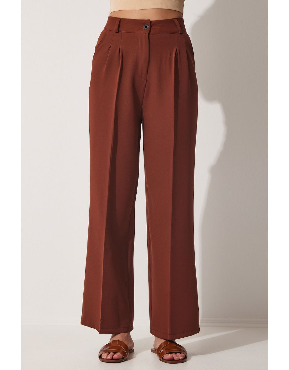 Pants - Brown - Wide leg - 2