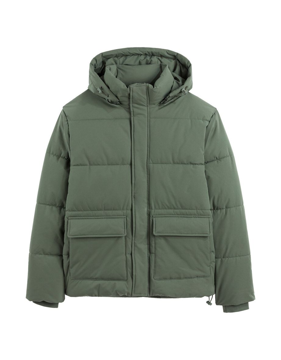 Short Padded Jacket with Detachable Hood - 4