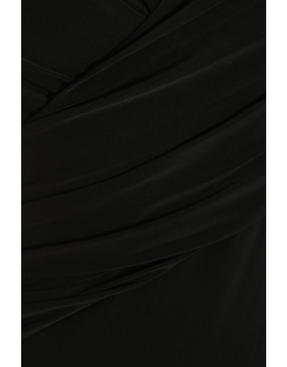 Black Wrap Long Sleeve Bodysuit - 5