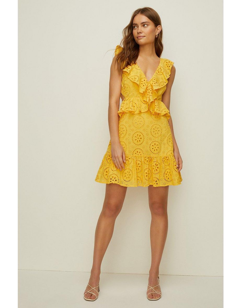 Oasis yellow hotsell skater dress