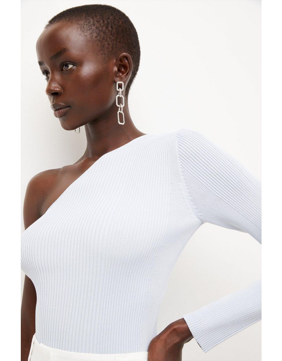 One shoulder white on sale jumper