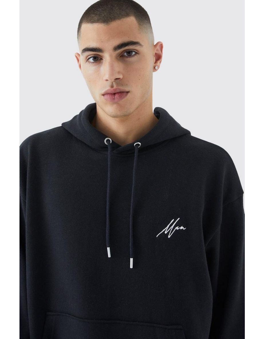 Oversized Boxy Man Basic Hoodie - 2