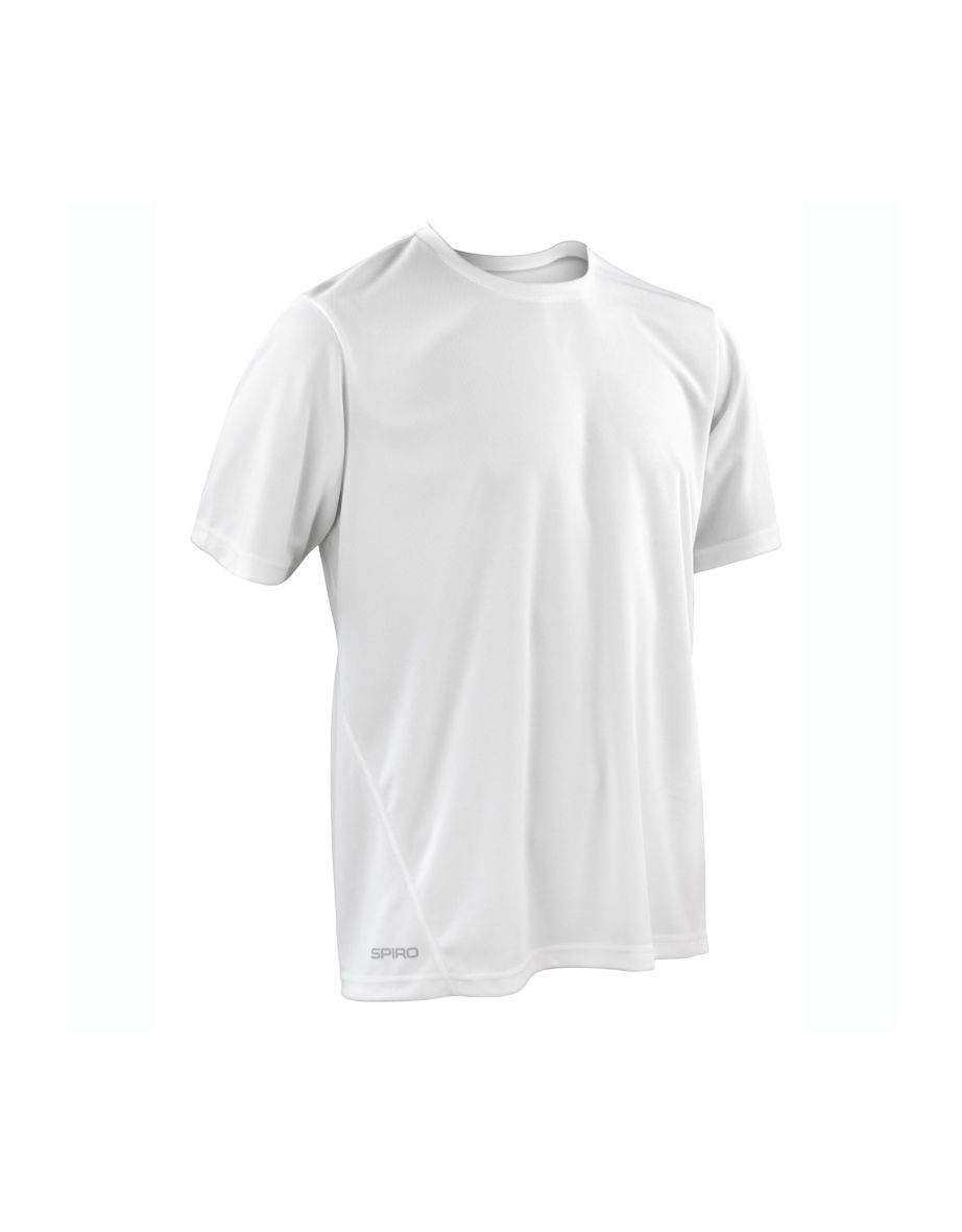 Spiro Mens Quick Dry Short-Sleeved T-Shirt - White