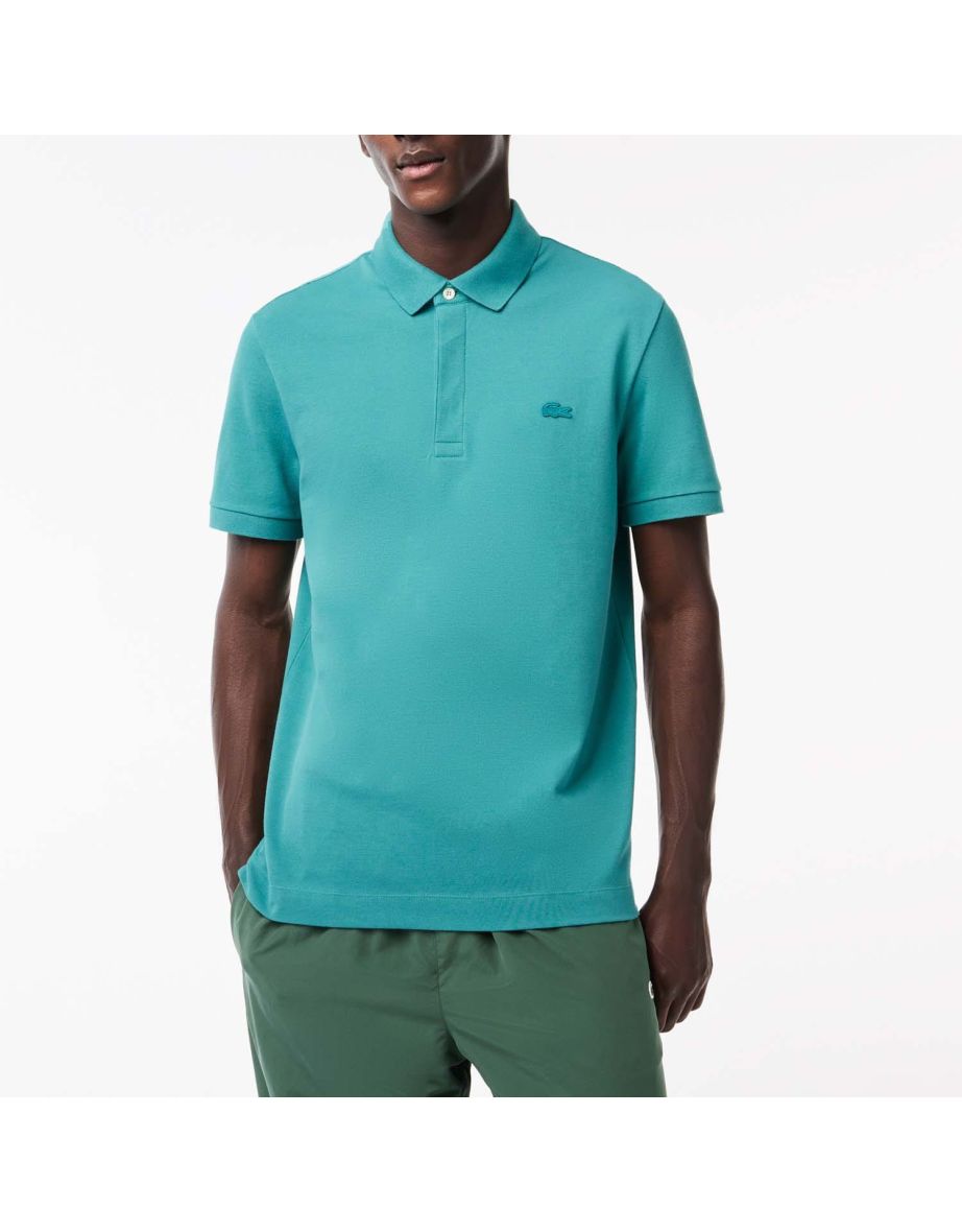 Men's Lacoste Regular Fit Paris Stretch Piqué Polo Shirt in Green