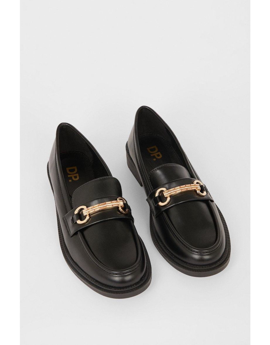 Lana Chunky Diamante Trim Loafers - 2