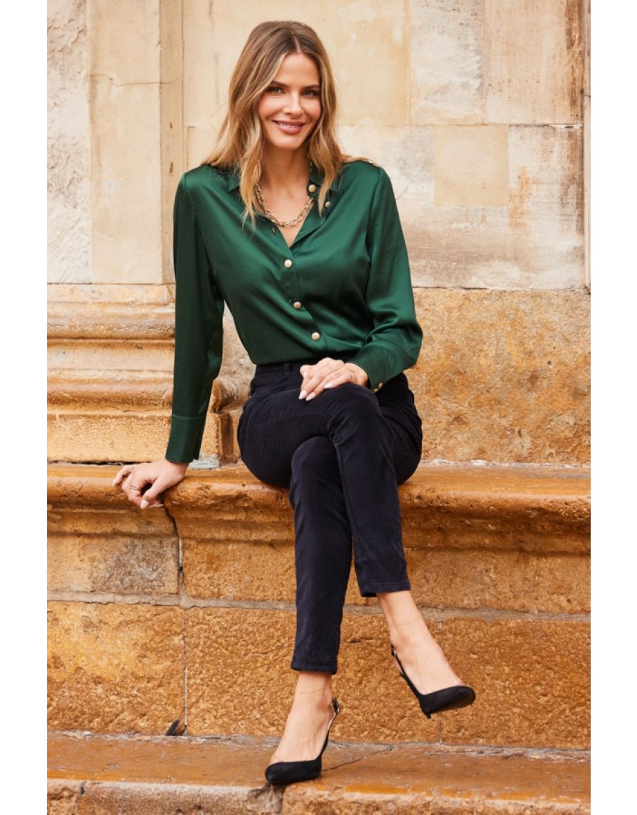 Black Velvet Skinny Jeans - 3