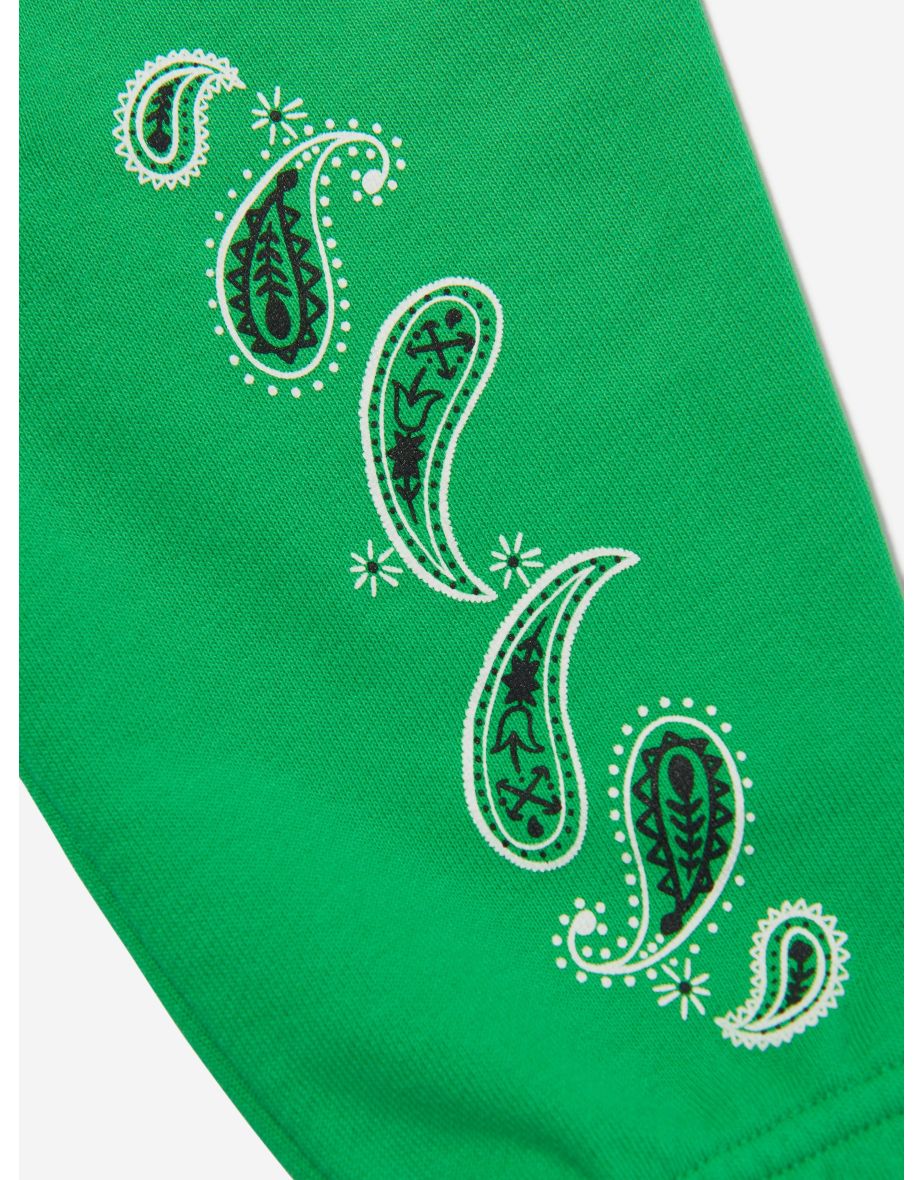 Kids Bandana Joggers in Green - 3