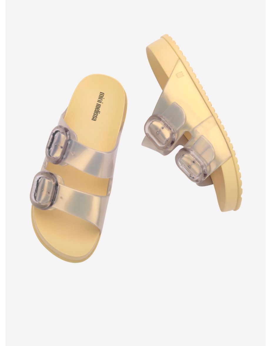Girls Cozy Slide Sandals in Gold - 3