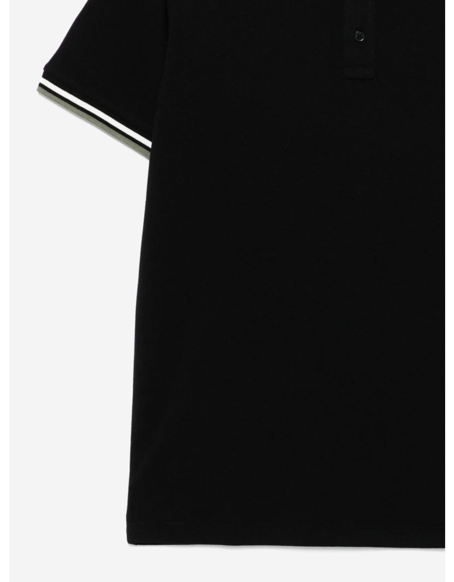 Boys Logo Polo Shirt in Black - 4