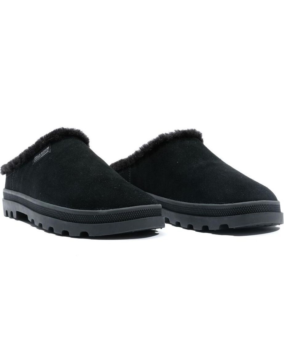 Palladune Suede Warm Mules with Faux Fur Lining