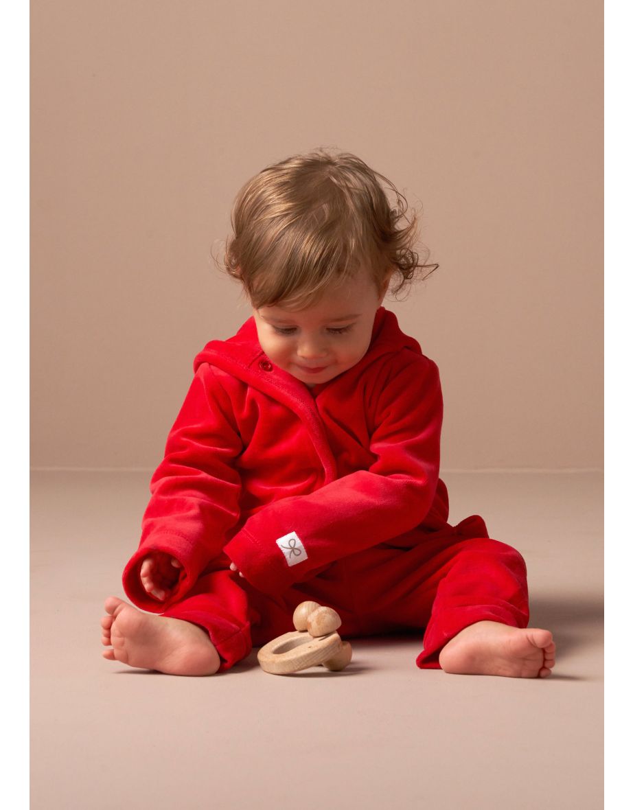 Rune Red Santa Baby Velour Set