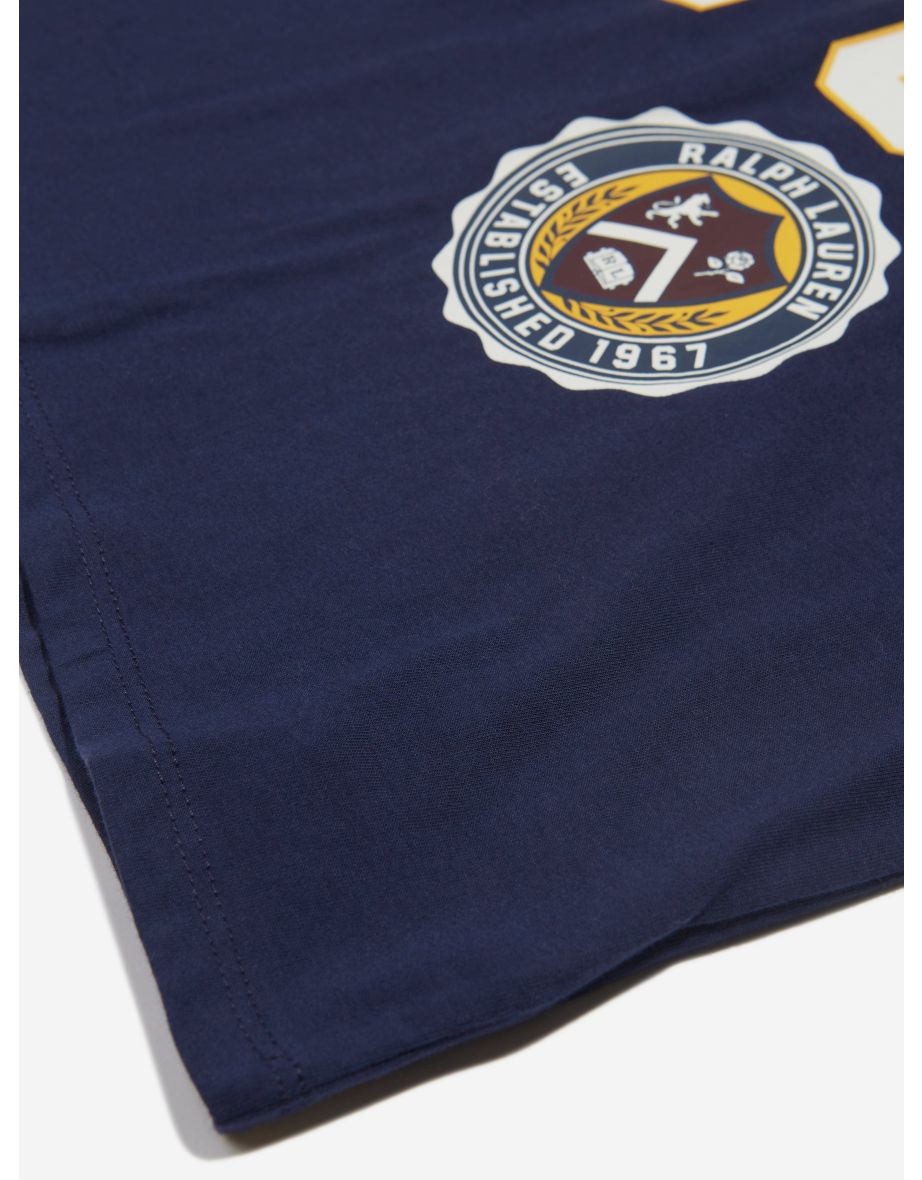 Girls Varsity Polo T-Shirt in Navy - 3