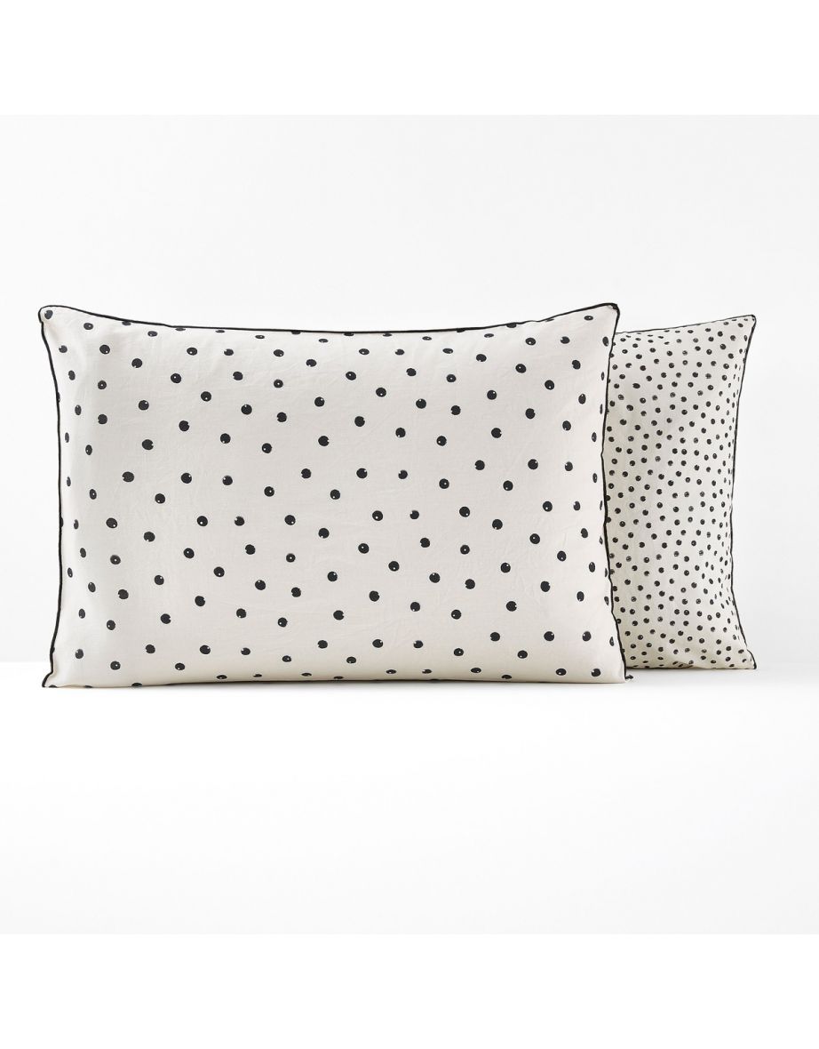 Lison Washed Cotton Polka Dot Pillowcase - 2