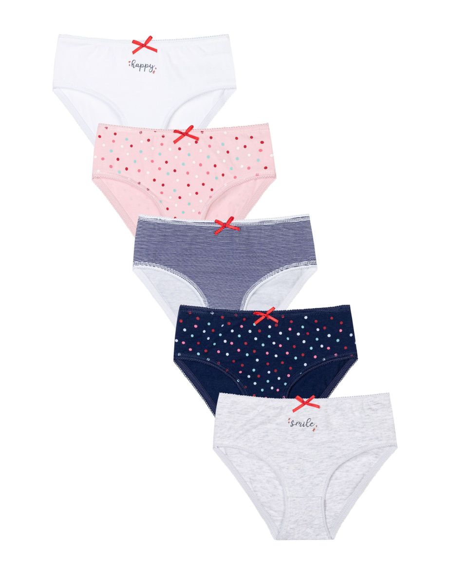 Girls Five Pack Of Knickers