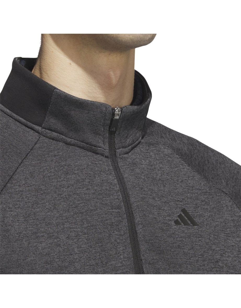Men's adidas Golf DWR 1/4 Zip Sweatshirt in Black - 7