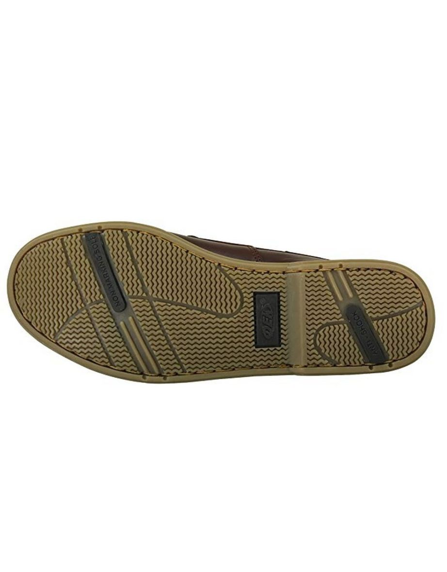 Dek Mens Moccasin Boat Shoes - Brown Leather - 3