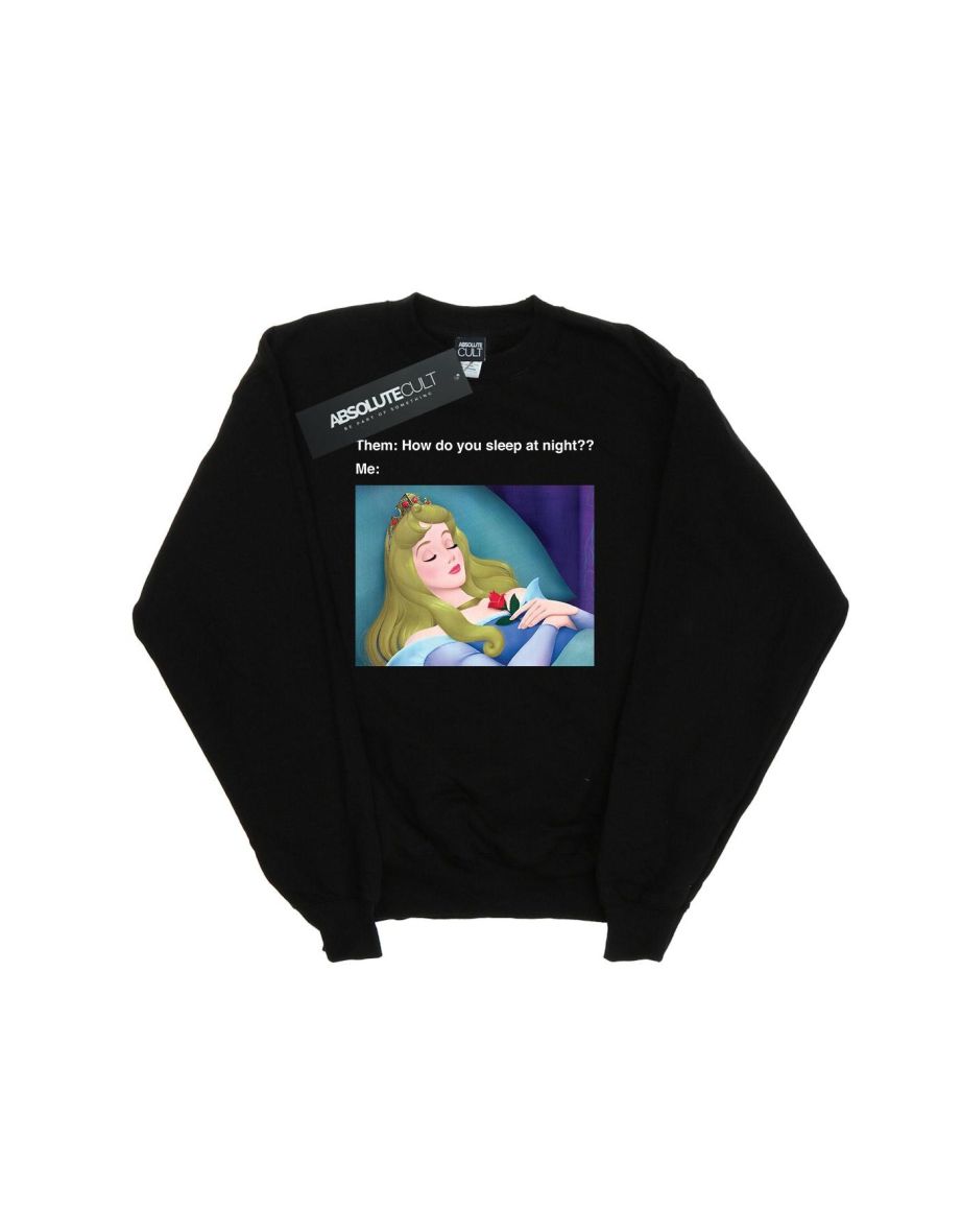 Disney Boys Sleeping Beauty Meme Sweatshirt - Black