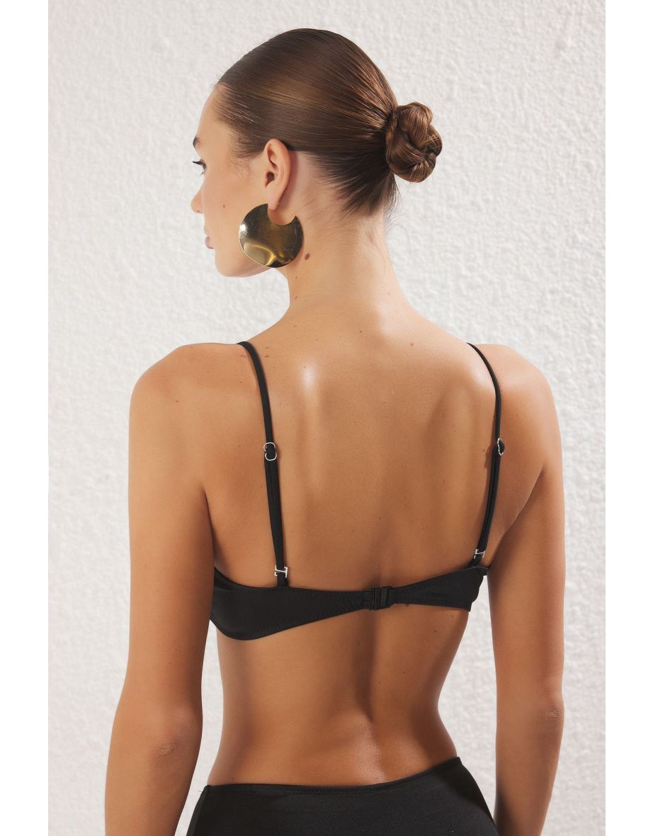 Black Bralette Bikini Top - 3