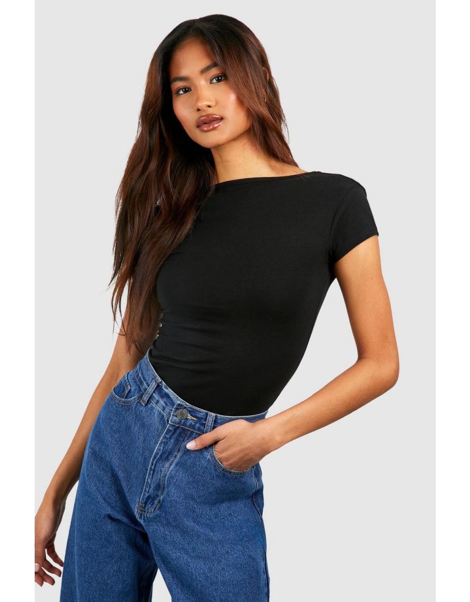 Tall Premium Super Soft Cap Sleeve Backless Top - black