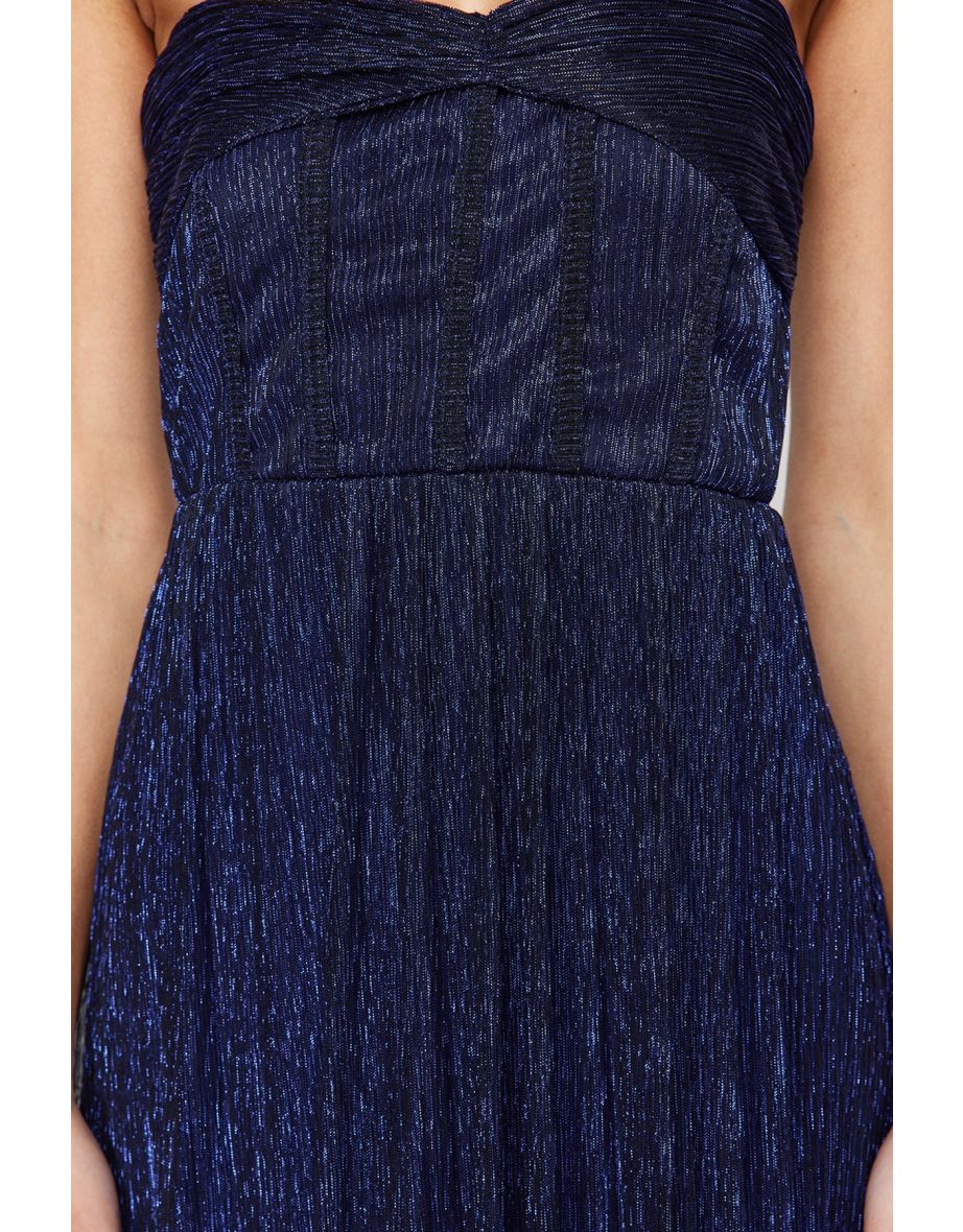 Saks Straight Fitted Knitted Evening Dress & Graduation Dress - 8