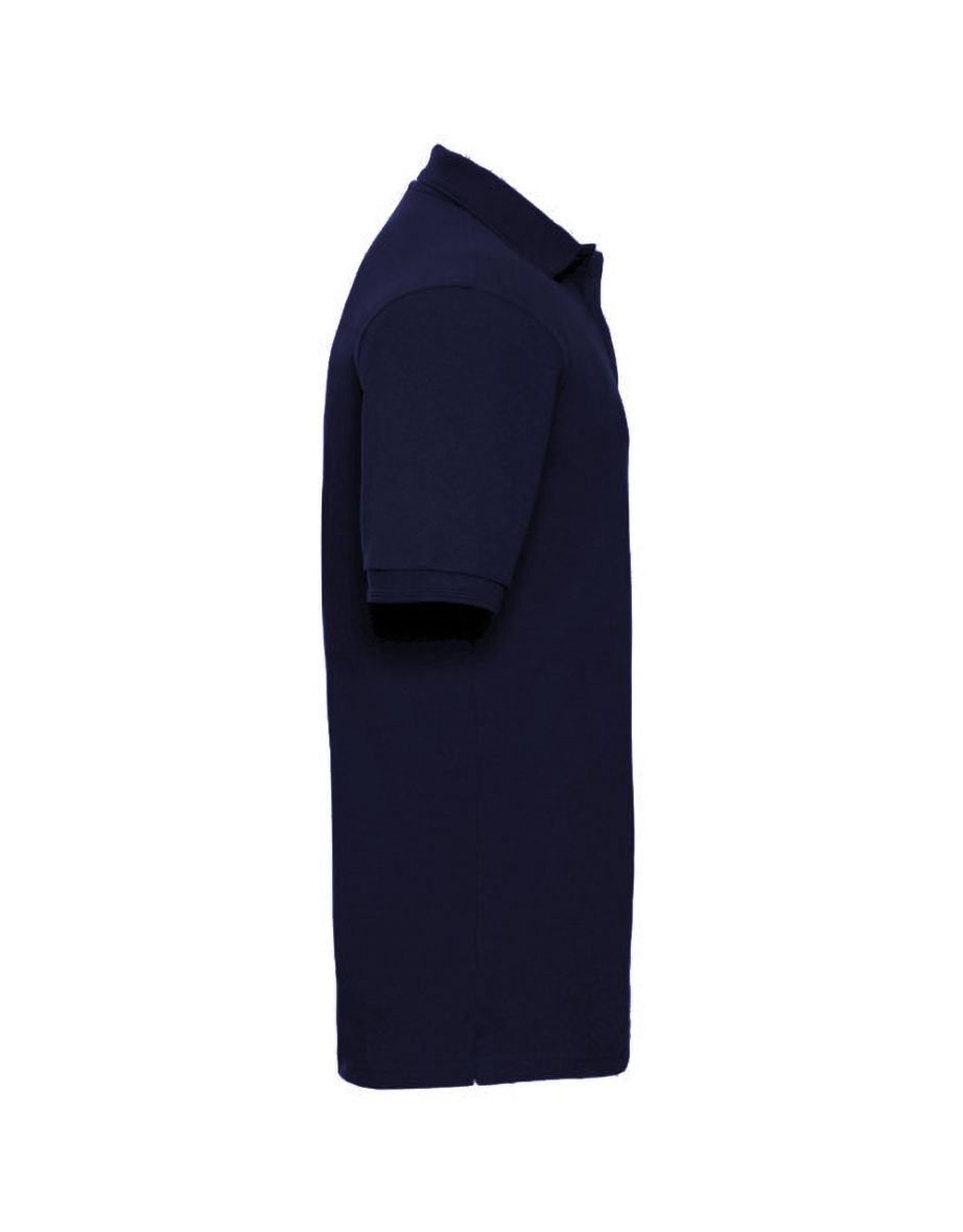 Russell Mens Ripple Collar & Cuff Short Sleeve Polo Shirt - French Navy - 2