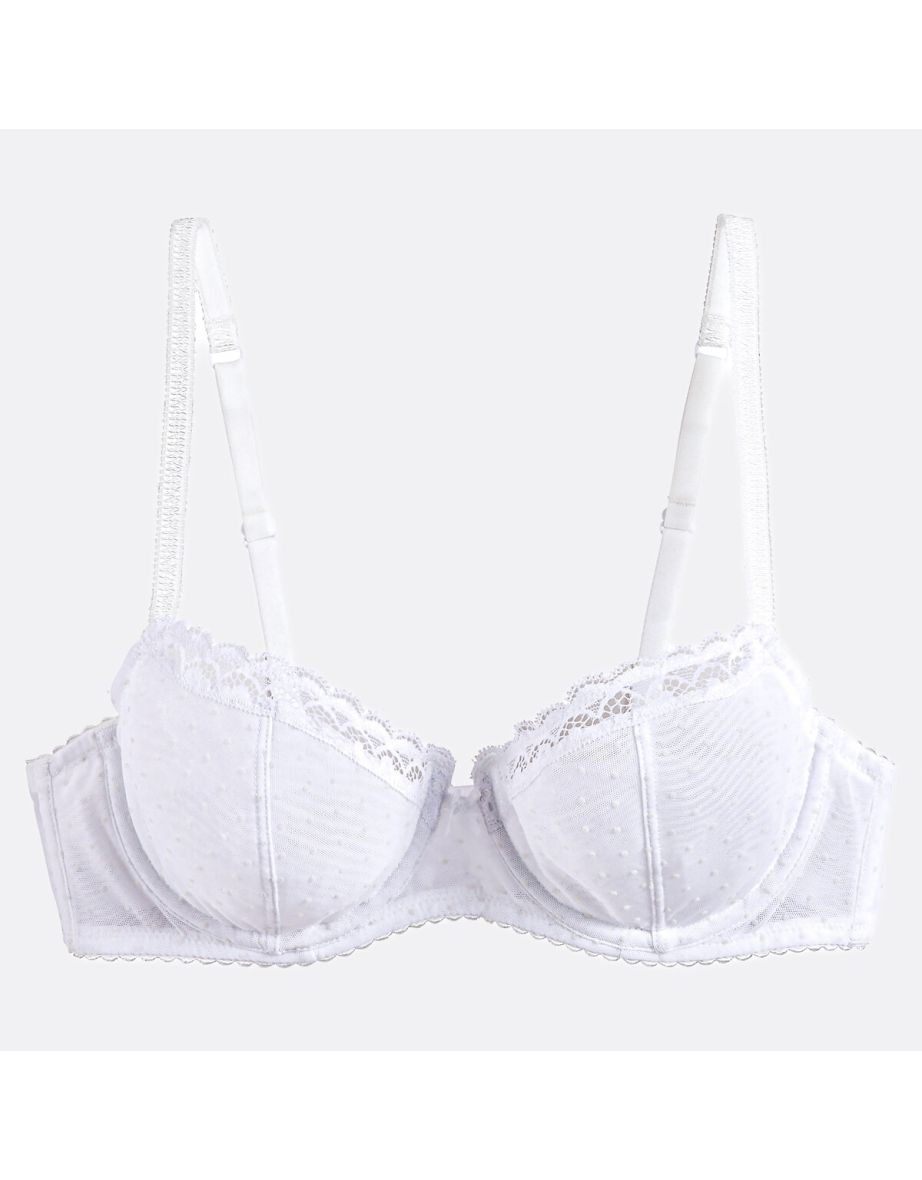 Alix Full Cup Bra in Flocked Tulle - 2