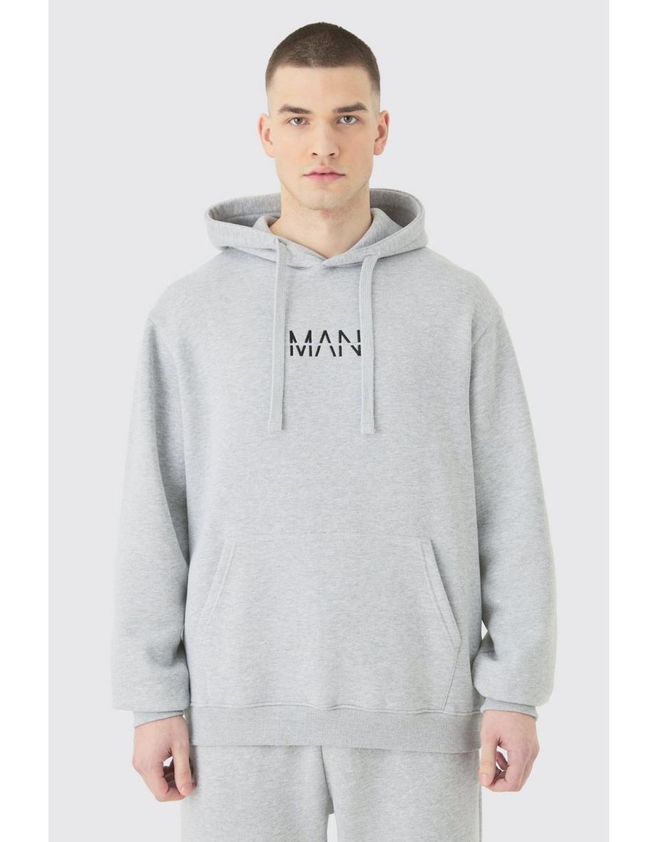 Tall Basic Man Dash Hoodie In Grey Marl - grey marl